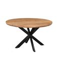 Jesper Dining Table - 150cm - 8 Seater - Round - Star Base - Natural - Mango Wood