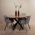 Jesper Dining Table - 150cm - 8 Seater - Round - Star Base - Natural - Mango Wood