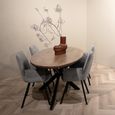 Jesper Dining Table - 180cm - 8 Seater - Oval - Star Base - Natural - Mango Wood