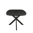Jesper Dining Table - 180cm - 8 Seater - Star Base - Black - Mango Wood