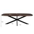 Jesper Dining Table - 180cm - 8 Seater - Star Base - Chestnut - Mango Wood