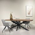Jesper Dining Table - 180cm - 8 Seater - Star Base - Natural - Mango Wood