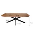 Jesper Dining Table - 180cm - 8 Seater - Star Base - Natural - Mango Wood