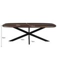 Jesper Dining Table - 210cm - 8 Seater - Star Base - Chestnut - Mango Wood