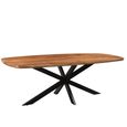 Jesper Dining Table - 210cm - 8 Seater - Star Base - Natural - Mango Wood
