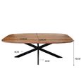 Jesper Dining Table - 210cm - 8 Seater - Star Base - Natural - Mango Wood