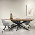 Jesper Dining Table - 230cm - 10 Seater - Star Base - Natural - Mango Wood