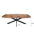 Jesper Dining Table - 230cm - 10 Seater - Star Base - Natural - Mango Wood