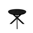 Jesper Dining Table - 240cm - 10 Seater - Oval - Star Base - Black - Mango Wood