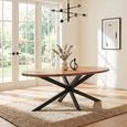 Rocky Dining Table - 240cm - 10 Seater - Oval - Star Base - Natural - Mango Wood