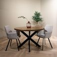 Rocky Dining Table - 140cm - 6 Seater - Round - Star Base - Natural - Mango Wood