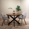 Rocky Dining Table - 150cm - 6-8 Seater - Round - Star Base - Natural - Mango Wood
