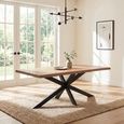 Nairobi Dining Table - 180cm - 6 Seater - Live Edge - Spider Legs - Natural - Rustic Mango Wood