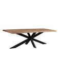 Nairobi Dining Table - 180cm - 6 Seater - Live Edge - Spider Legs - Natural - Rustic Mango Wood