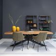Nairobi Dining Table - 180cm - 6 Seater - Live Edge - Spider Legs - Natural - Rustic Mango Wood