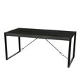 Norris Dining Table - 140cm - 4 Seater - U Legs - Charcoal - Rustic Mango Wood