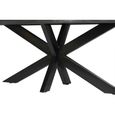 Norris Dining Table - 180cm - 6 Seater - Live Edge - Spider Legs - Charcoal - Rustic Mango Wood