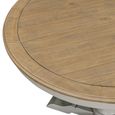 Chateau Dining Table - 120cm - 4 Seater - Round - Pedestal Base - Grey Painted - Pine