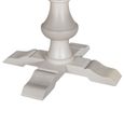 Chateau Dining Table - 120cm - 4 Seater - Round - Pedestal Base - Grey Painted - Pine
