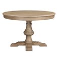 Chateau Dining Table - 120cm - 4 Seater - Round - Pedestal Base - Natural - Rustic Pine