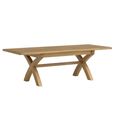 Dorchester Extending Dining Table - 200cm-250cm - 6-10 Seater - Cross Legs - Rustic Oak