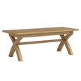 Dorchester Dining Table - 220cm - 10 Seater - Cross Legs - Rustic Oak