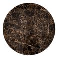 Almundi Dining Table - 120cm - 4 Seater - Round - Pedestal - Chocolate Brown - Ceramic