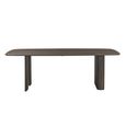 Castello Dining Table - 230cm - 10 Seater - Double Pedestal - Smoked Charcoal - Oak