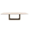 Maxfield Dining Table - 300cm - 12 Seater - Pedestal - Beige - Ceramic