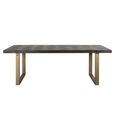 Luxor Brushed Brass Ribbed 8 Seater Dining Table