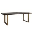 Luxor Brushed Brass Ribbed 8 Seater Dining Table
