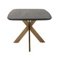Cambon Dark Oak and Brass 8 Seater Dining Table with Spider Legs