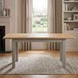 Windermere Painted Butterfly Extending Dining Table - 140cm-180cm - 6-8 Seater - Oyster Grey