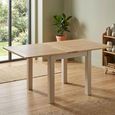 Windermere Painted Flip Top Dining Table - 85cm-170cm - 4-6 Seater - Square - Oyster Grey