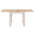 Windermere Painted Flip Top Dining Table - 85cm-170cm - 4-6 Seater - Square - Oyster Grey