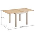 Windermere Painted Flip Top Dining Table - 85cm-170cm - 4-6 Seater - Square - Oyster Grey