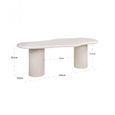 Bloomstone Dining Table - 230cm - 10 Seater - Double Pedestal - White