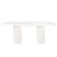 Bloomstone White Lime Plaster 12 Seater Pedestal Dining Table