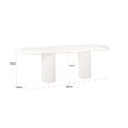Bloomstone White Lime Plaster 12 Seater Pedestal Dining Table