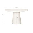 Bloomstone White Lime Plaster 4 Seater Round Pedestal Dining Table