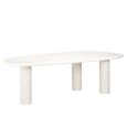 Bloomstone White Lime Plaster 8 Seater Pedestal Dining Table