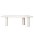 Bloomstone White Lime Plaster 8 Seater Pedestal Dining Table