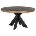 Bloomville Shagreen 6 Seater Round Dining Table with Spider Legs