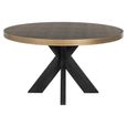 Bloomville Shagreen 6 Seater Round Dining Table with Spider Legs
