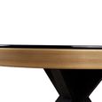 Bloomville Shagreen 6 Seater Round Dining Table with Spider Legs