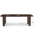 Brix Badou Dining Table - 240cm - 10 Seater - Chestnut - Mango Wood