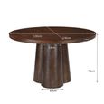 Brix Clubs Dining Table - 130cm - 4 Seater - Round - Pedestal - Chestnut - Mango Wood