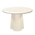 Brix Clubs Dining Table - 130cm - 4 Seater - Round - Pedestal - Sandy - Concrete