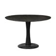Brix Vivian Dining Table - 120cm - 4 Seater - Round - Pedestal - Black - Mango Wood