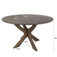Montereux Dining Table - 130cm - 4 Seater - Round - Spider Legs - Malta - Mango Wood